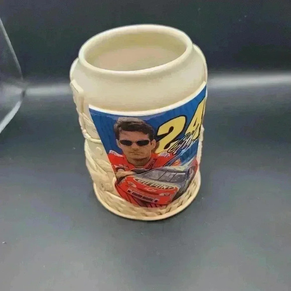 NASCAR Jeff Gordon #24 Sculptured 1997 3-D Hoffbrau Sportsteins Stein / Beer Mug - Picture 4 of 6